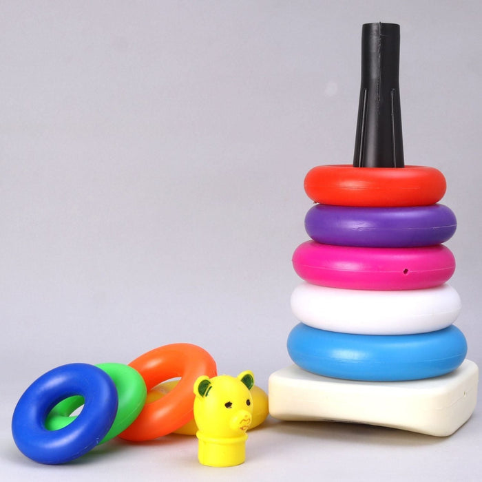 Plastic Baby Kids Teddy Stacking Ring Jumbo Stack Up Educational Toy 9pc by Your Brand