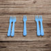 Heavyweight plastic forks, 5 pieces, reusable for kitchen and travel.