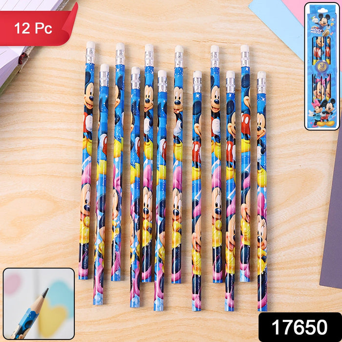 Premium Cartoon-Printed Graphite Pencils Set of 12 Pc by Your Brand