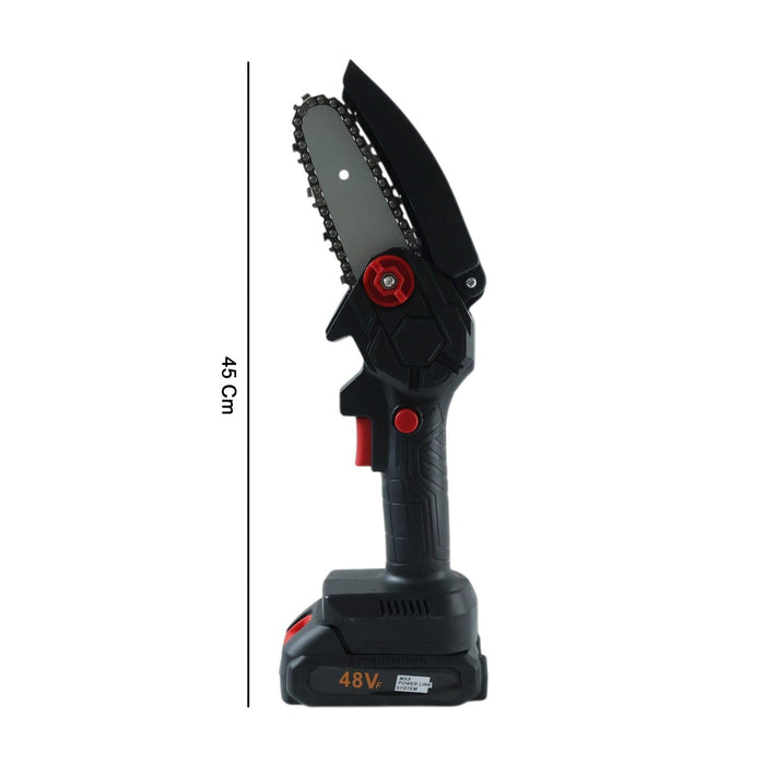 Mini Electric Cordless Chainsaw (1 Set, 48V, Blade size 18 Cm) by Your Brand