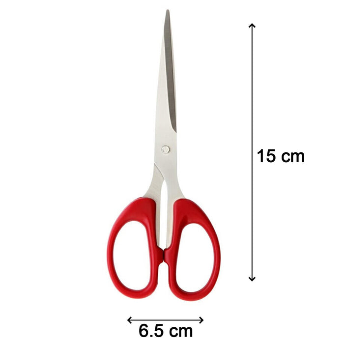 Stainless Steel Scissors with Plastic handle grip 160mm (1Pc Only) by Your Brand