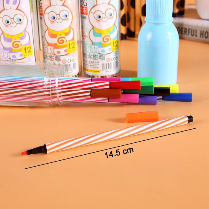 Minions Sketch Pen Set with Attractive Designed Case (Pack of 12) by Your Brand