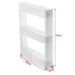 Multipurpose 3 Layer Slim Side Space Saving Storage Organizer Rack Shelf by Your Brand