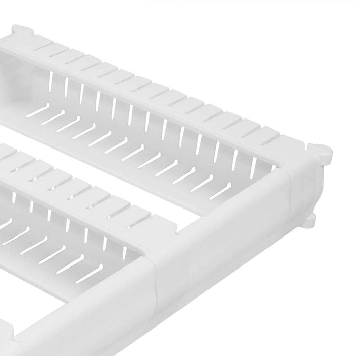 Multipurpose 2 Layer Slim Side Space Saving Storage Organizer Rack Shelf by Your Brand