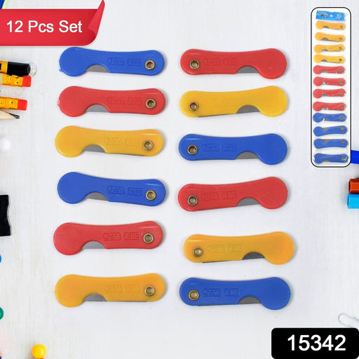 Multicolour Mini Paper Cutter Knife Pencil Knife (Pack of 12) by Your Brand