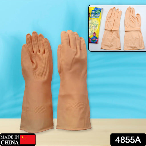 Multipurpose Natural Gum Rubber Reusable Cleaning Gloves by Your Brand