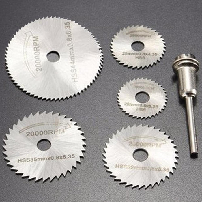 6pcs Metal HSS Circular Saw Blade Set Cutting Discs for Rotary Tool by Your Brand