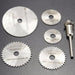 6pcs Metal HSS Circular Saw Blade Set Cutting Discs for Rotary Tool by Your Brand