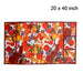 Fridge top cover with a decorative fruit design in white and maroon.