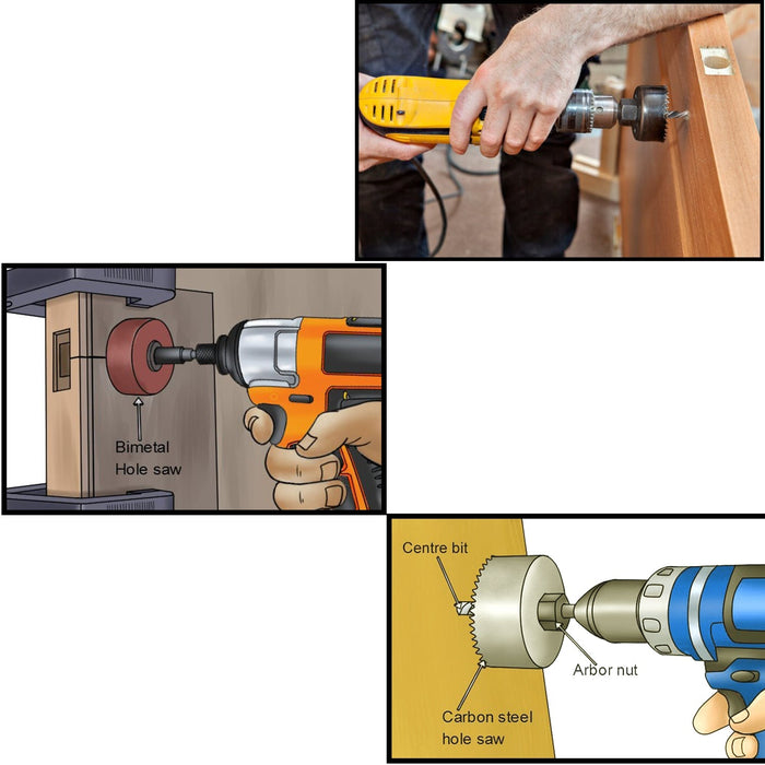 12 pcs 19-64mm Hole Saw Kit by Your Brand