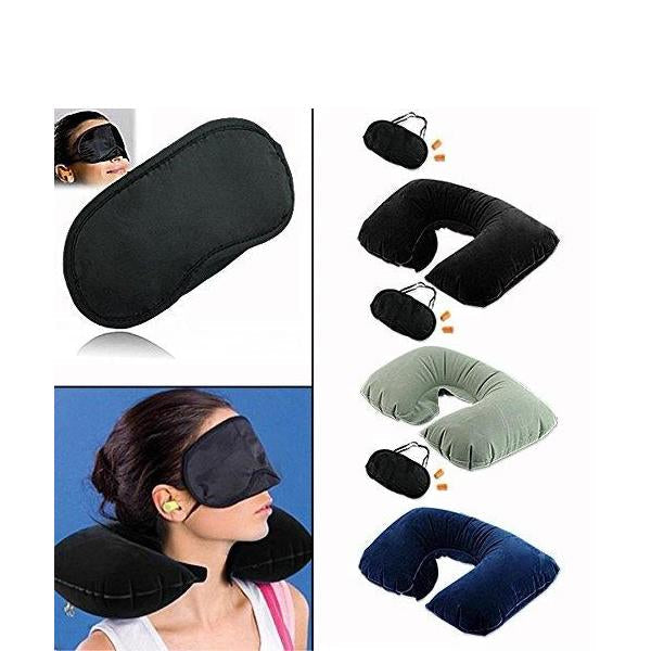 3in1 Air Travel Kit with Pillow, Ear Buds & Eye Mask by Your Brand