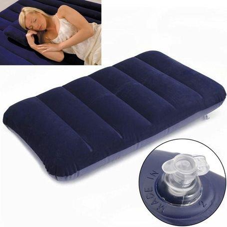 Velvet Air Inflatable Travel Pillow (Blue) by Your Brand