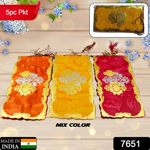 Wedding Money Gift Envelopes Multicolor Shagun Pack (5 Pcs Set) by Your Brand