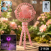 Portable Rechargeable LED Light Fan with Flexible Tripod Stand (1 Pc) by Your Brand