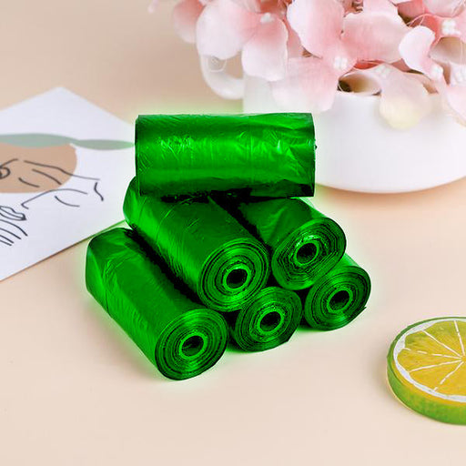 Bio-degradable Eco Friendly Garbage / Trash Bags Rolls (19" x 21") (Green) by Your Brand