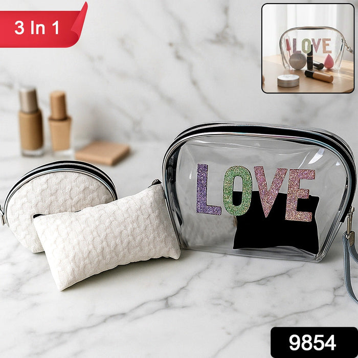 3-in-1 Premium Makeup Bag Set by Your Brand