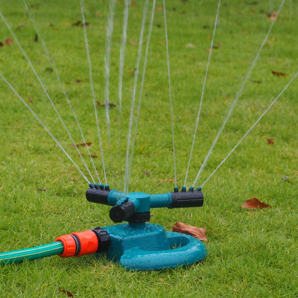 3 Arm 360° Sector Rotating Water Sprinkler Garden Pipe Hose Irrigation Yard by Your Brand