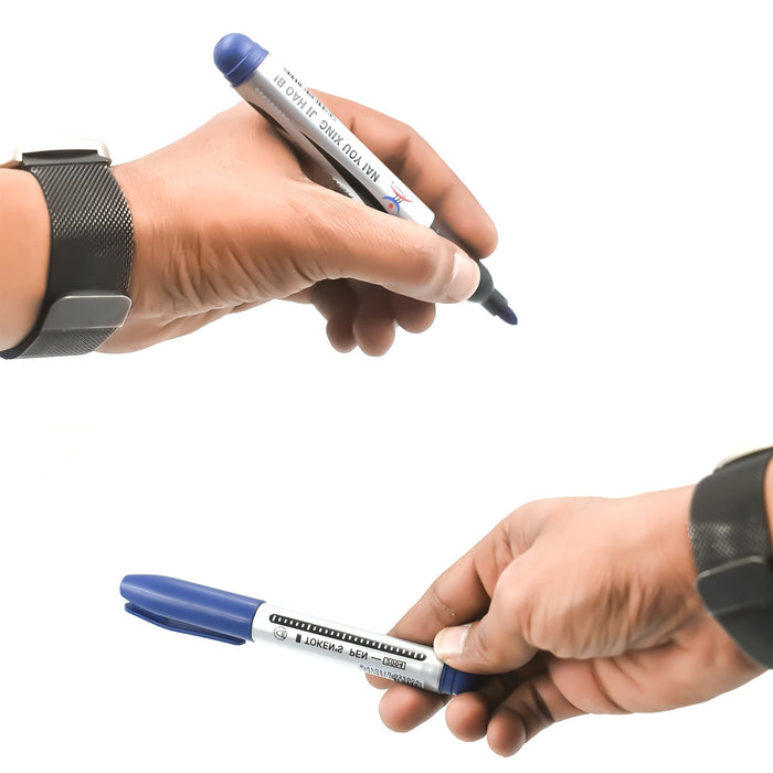 10Pc Permanent Blue Marker and pen used in studies by Your Brand