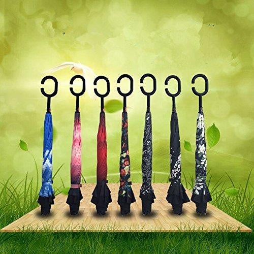Printed Travel Windproof Umbrella (Reverse Umbrella) by Your Brand