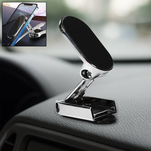 360° Rotating Magnetic Car Phone Holder in Metal (1 Pc, Folding) by Your Brand