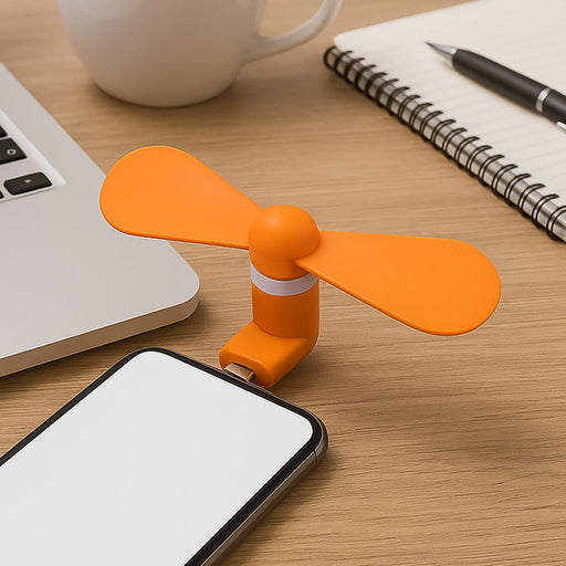 Mini USB Fan – Instant Cooling Handy Fan for Anytime Use (Micro Port) by Your Brand