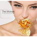 Luxury Decorative Gold Plated Artificial Golden Rose with Premium Box by Your Brand
