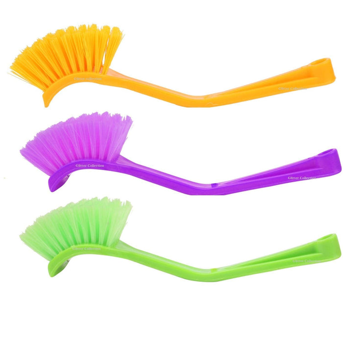 Plastic Wash Basin / Toilet Seat Cleaning Brush (Multicolour) by Your Brand