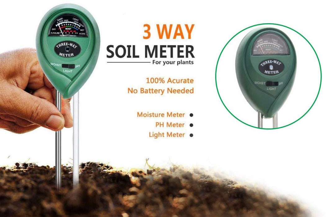 Soil Tester 3-in-1 Plant Moisture Sensor (Green) by Your Brand