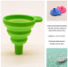 Kitchen funnel with flexible silicone and foldable design