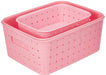 Sky blue smart baskets for easy storage.