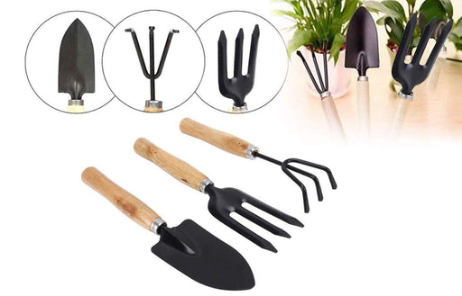 Gardening Tools - Hand Cultivator, Small Trowel, Garden Fork (Set of 3) by Your Brand