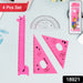 Cute Cartoon Giraffe Ruler / Scale Meter Ruler / Triangle Ruler (4 Pc Set) by Your Brand