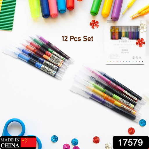 12 Color Rolling Ball Pens, Quick-Drying Ink 0.5 mm Extra Fine Point Roller ball Pens Straight Liquid Gel Ink Pens for Writing, Drawing, Journaling, Taking Notes, School Office Stationery (12 Pcs Set) by Your Brand
