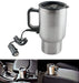 Silver electric kettle mug for easy car use