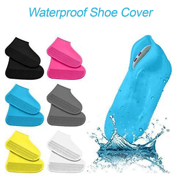 Non-Slip Silicone Rain Anti skid Waterproof Fordable Boot Shoe Cover (Mix Color) by Your Brand