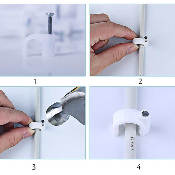 100 Pc 6MM Cable Clips for Securing Wires on Walls by Your Brand