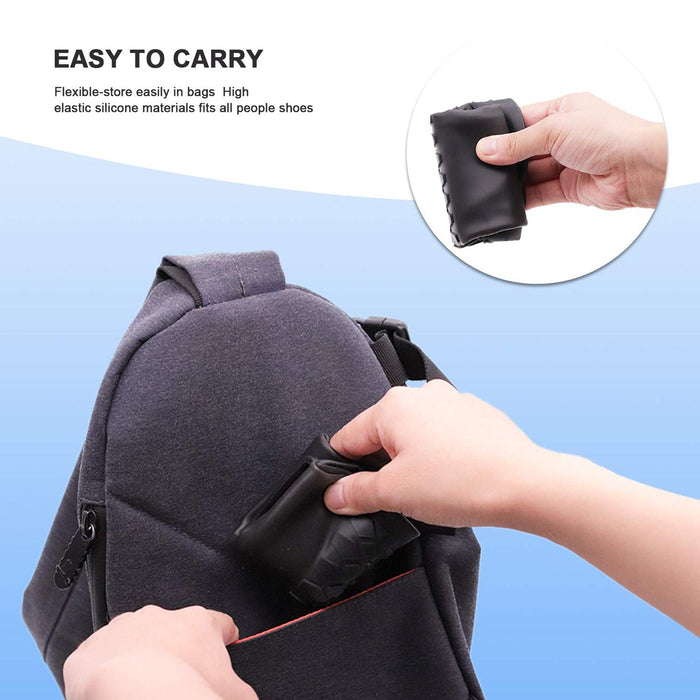 Non-Slip Silicone Rain Anti skid Waterproof Fordable Boot Shoe Cover ( Large )