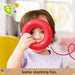 Plastic Baby Kids Teddy Stacking Ring Jumbo Stack Up Educational Toy 9pc by Your Brand