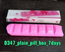 7-day pill box for organizing medication.