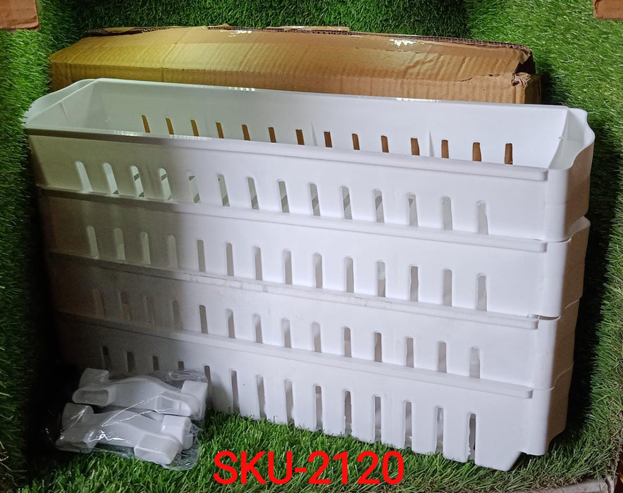 Multipurpose 4 Layer Space Saving Storage Organizer Rack Shelf by Your Brand
