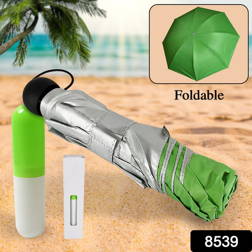 3 Fold Sun Protective Solid Foldable Outdoor Umbrella by Your Brand