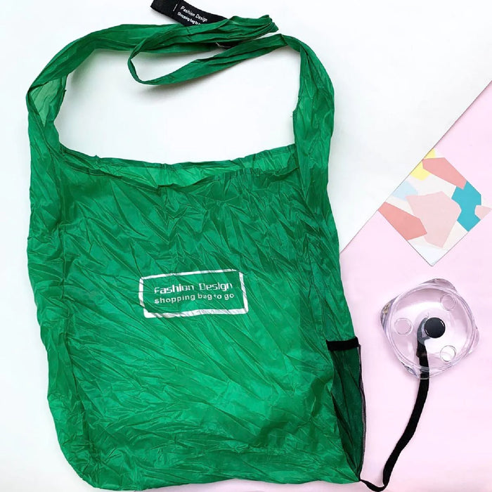 Reusable Foldable Nylon Grocery Bag with Portable Case by Your Brand