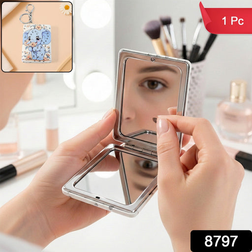 Foldable Mirror Keychain – (1 Pc) by Your Brand