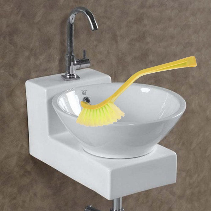 Plastic Wash Basin / Toilet Seat Cleaning Brush (Multicolour) by Your Brand