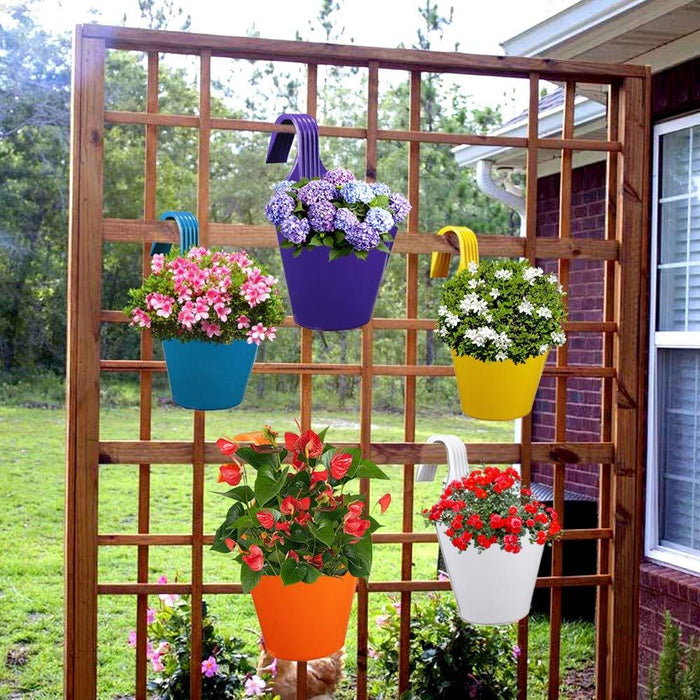 Plastic Hanging Planter Pot, Multicolour, by Your Brand