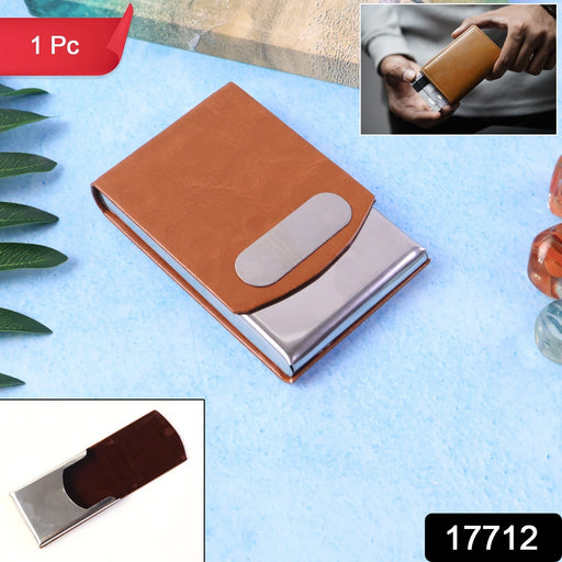 Premium Leather Finish Visiting Card Holder (1 Pc) by Your Brand
