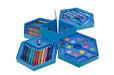 Art color set with crayons and pens