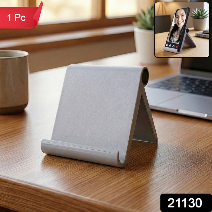 Plastic Foldable Desktop Mobile Stand (1 Pc) by Your Brand
