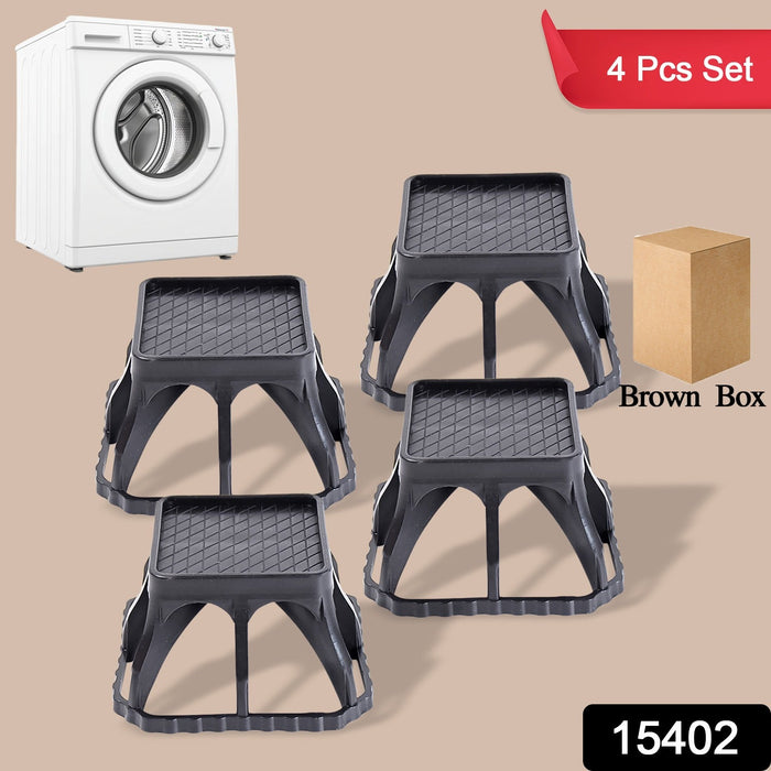 Multi-Purpose Plastic Washing Machine Stand (4 Pcs Set) by Your Brand
