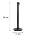 Heavy Duty Retractable Belt Crowd Control Pole with Sturdy Base – 1 Pc by Your Brand